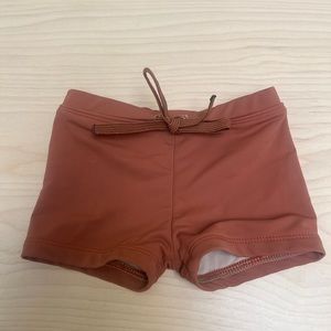 retro euro swim trunks